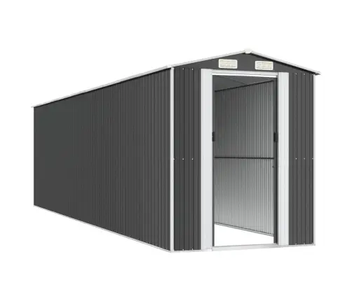 Dārza Šķūnis, Antracītpelēks, 192X772X223 Cm, Cinkots Tērauds Vidaxl