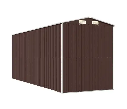 Dārza Šķūnis, Tumši Brūns, 192X523X223 Cm, Cinkots Tērauds Vidaxl