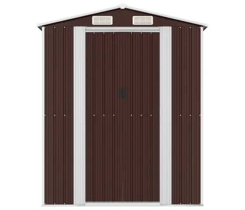 Dārza Šķūnis, Tumši Brūns, 192X606X223 Cm, Cinkots Tērauds Vidaxl