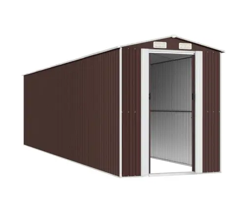 Dārza Šķūnis, Tumši Brūns, 192X772X223 Cm, Cinkots Tērauds Vidaxl