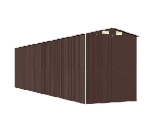 Dārza Šķūnis, Tumši Brūns, 192X772X223 Cm, Cinkots Tērauds Vidaxl