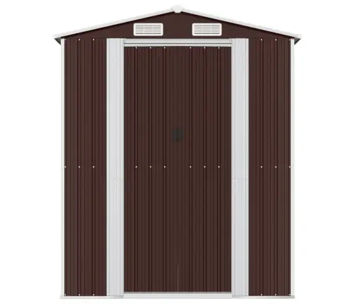 Dārza Šķūnis, Tumši Brūns, 192X855X223 Cm, Cinkots Tērauds Vidaxl