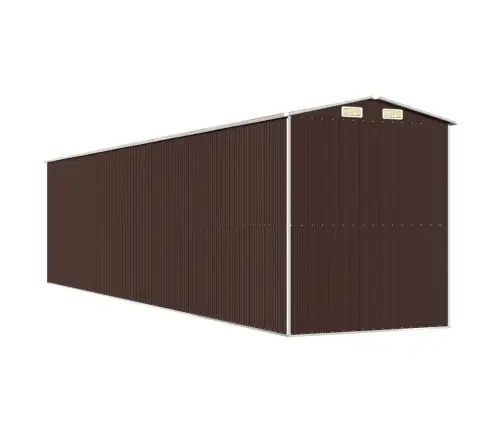 Dārza Šķūnis, Tumši Brūns, 192X855X223 Cm, Cinkots Tērauds Vidaxl