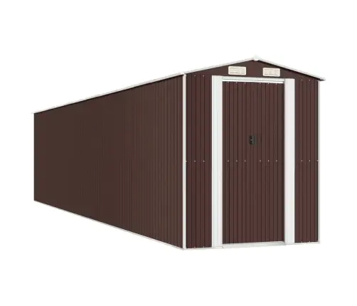 Dārza Šķūnis, Tumši Brūns, 192X938X223 Cm, Cinkots Tērauds Vidaxl