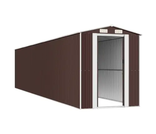 Dārza Šķūnis, Tumši Brūns, 192X938X223 Cm, Cinkots Tērauds Vidaxl