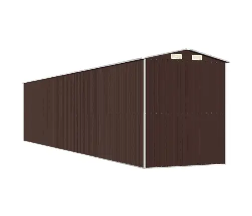 Dārza Šķūnis, Tumši Brūns, 192X938X223 Cm, Cinkots Tērauds Vidaxl