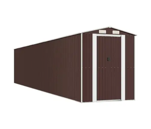 Dārza Šķūnis, Tumši Brūns, 192X1021X223 Cm, Cinkots Tērauds Vidaxl