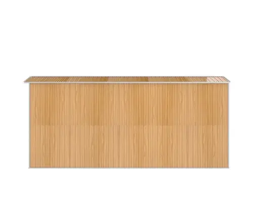 Dārza Šķūnis, Gaiši Brūns, 192X440X223 Cm, Cinkots Tērauds Vidaxl