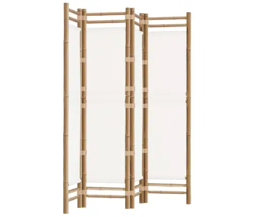 Istabas Aizslietnis, 4 Paneļi, 160 Cm, Bambuss Un Audekls Vidaxl