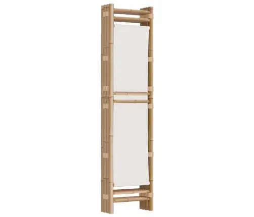 Istabas Aizslietnis, 4 Paneļi, 160 Cm, Bambuss Un Audekls Vidaxl