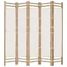 Kokkupandav 5 Paneeliga Ruumijagaja, 200 cm Bambus Ja Lõuend