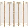 Kokkupandav 6 Paneeliga Ruumijagaja, 240 cm Bambus Ja Lõuend