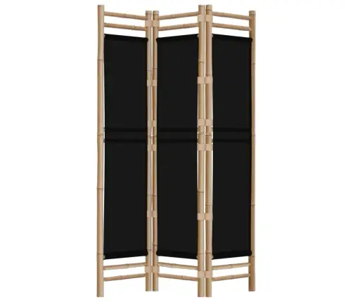 Istabas Aizslietnis, 3 Paneļi, 120 Cm, Bambuss Un Audekls Vidaxl