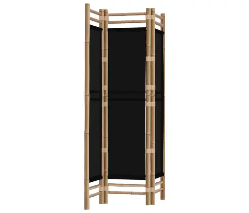 Istabas Aizslietnis, 3 Paneļi, 120 Cm, Bambuss Un Audekls Vidaxl