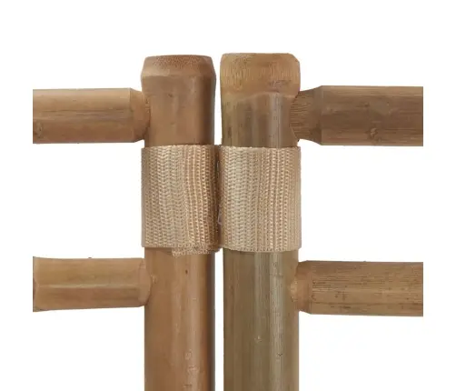 Istabas Aizslietnis, 3 Paneļi, 120 Cm, Bambuss Un Audekls Vidaxl