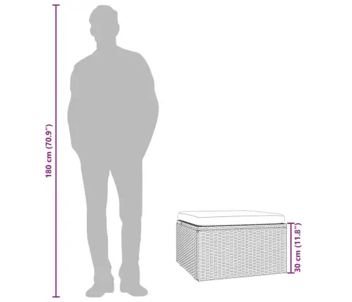 Aia Jalapink Istmepadjaga, Hall, 55X55X30 cm Polürotang