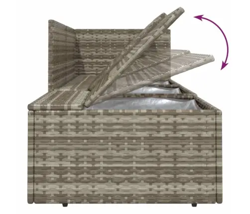 4-Daļīgs Dārza Atpūtas Mēbeļu Komplekts, Pelēka Pe Rotangpalma Vidaxl