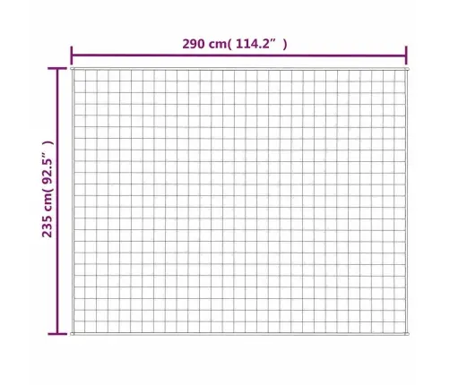 Smaguma Sega, Pelēka, 235X290 Cm, 15 Kg, Audums Vidaxl