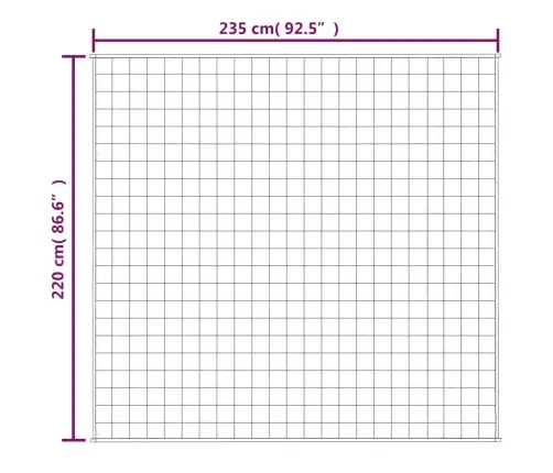 Smaguma Sega, Zila, 220X235 Cm, 15 Kg, Audums Vidaxl
