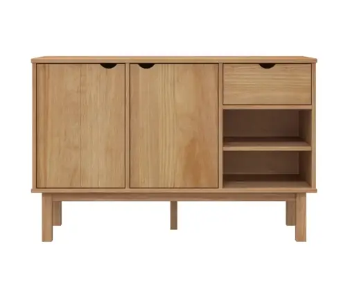 Kumode Otta, Brūna Un Pelēka, 114X43X73,5 Cm, Priedes Masīvkoks Vidaxl
