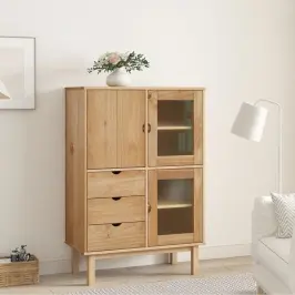 Augstais Skapītis Otta, 85X43X125 Cm, Priedes Masīvkoks Vidaxl