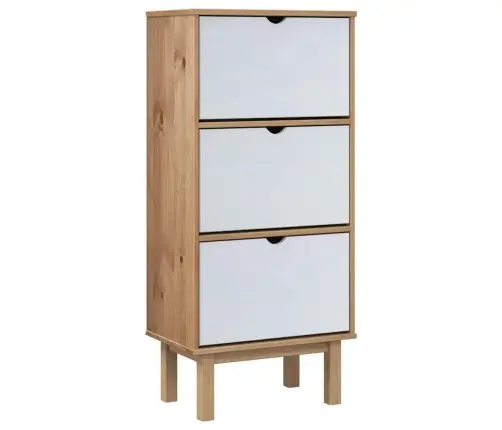 Jalatsikapp "Otta" 3 Sahtliga, Pruun Ja Valge, Männipuit