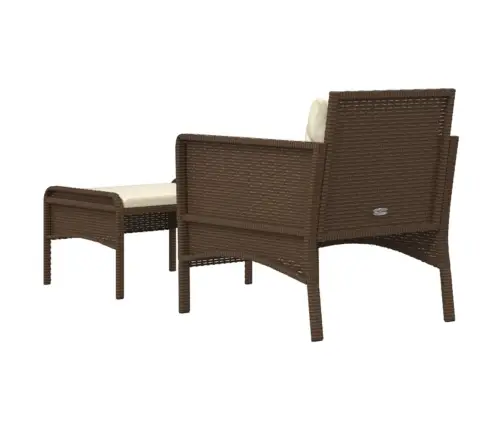 2-Daļīgs Dārza Atpūtas Mēbeļu Komplekts, Brūna Pe Rotangpalma Vidaxl