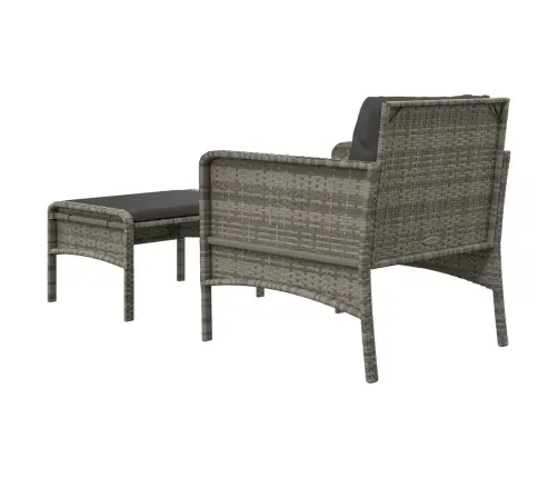 Sodo Komplektas Su Pagalvėlėmis, 2 Dalių, Pilkas, Poliratanas