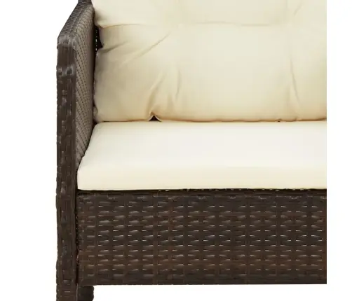 5-Daļīgs Dārza Atpūtas Mēbeļu Komplekts Ar Matračiem, Brūns Pe Vidaxl