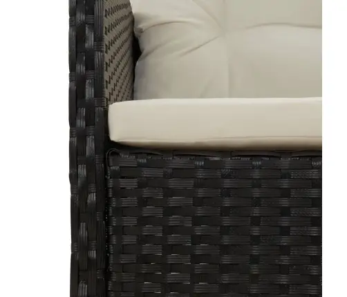 Sodo Komplektas Su Pagalvėlėmis, 5 Dalių, Juodas, Poliratanas