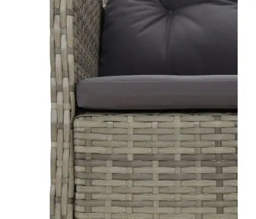 5-Daļīgs Dārza Atpūtas Mēbeļu Komplekts Ar Matračiem, Pelēks Pe Vidaxl