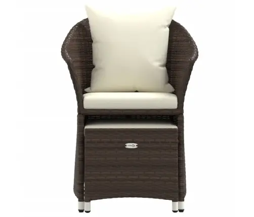 2-Daļīgs Dārza Atpūtas Mēbeļu Komplekts, Brūna Pe Rotangpalma Vidaxl