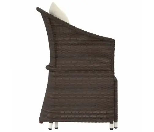 2-Daļīgs Dārza Atpūtas Mēbeļu Komplekts, Brūna Pe Rotangpalma Vidaxl