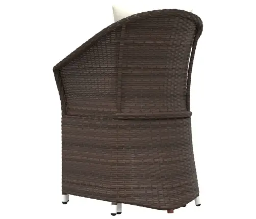 2-Daļīgs Dārza Atpūtas Mēbeļu Komplekts, Brūna Pe Rotangpalma Vidaxl