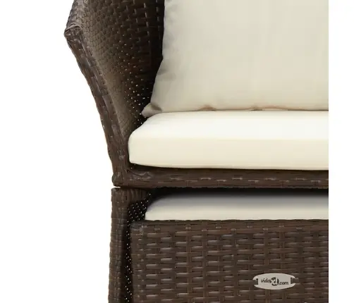 2-Daļīgs Dārza Atpūtas Mēbeļu Komplekts, Brūna Pe Rotangpalma Vidaxl