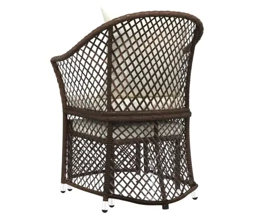 2-Daļīgs Dārza Atpūtas Mēbeļu Komplekts, Brūna Pe Rotangpalma Vidaxl