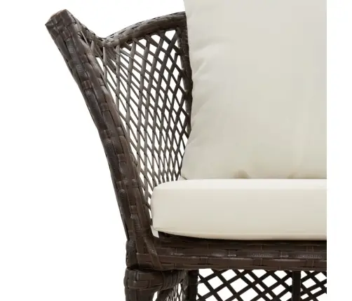 2-Daļīgs Dārza Atpūtas Mēbeļu Komplekts, Brūna Pe Rotangpalma Vidaxl