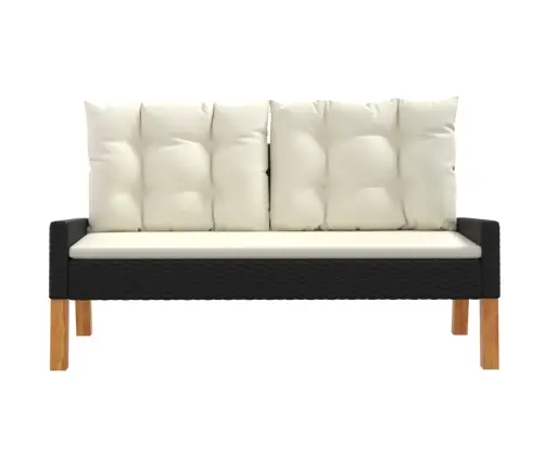 4-Daļīgs Dārza Atpūtas Mēbeļu Komplekts, Pe Rotangpalma, Koks Vidaxl