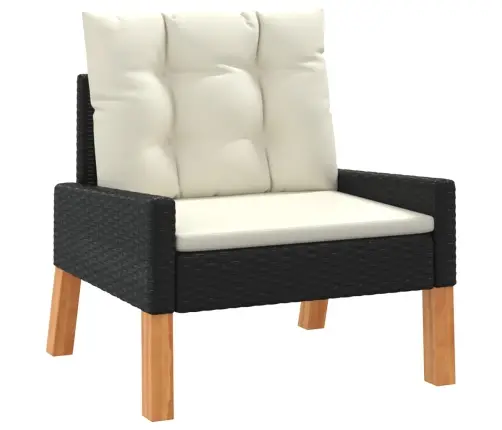 4-Daļīgs Dārza Atpūtas Mēbeļu Komplekts, Pe Rotangpalma, Koks Vidaxl