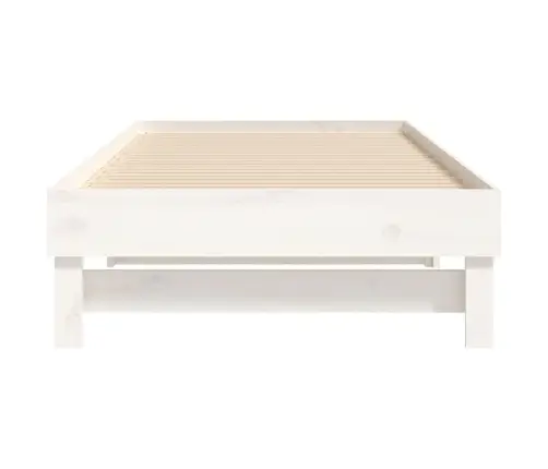 Izvelkama Gulta, Balta, 2X(100X200) Cm, Priedes Masīvkoks Vidaxl