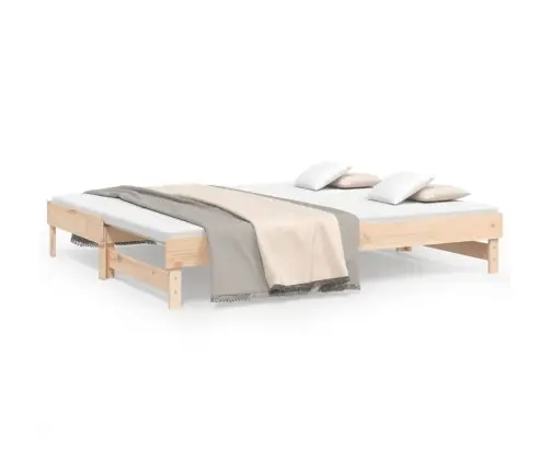 Väljatõmmatav Päevavoodi, 2 X (90X200) cm Männipuit