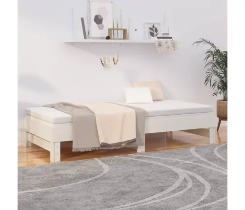 Väljatõmmatav Päevavoodi, Valge, 2 X (80X200) cm Männipuit