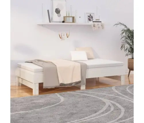 Izvelkama Gulta, Balta, 2X(90X190) Cm, Priedes Masīvkoks Vidaxl