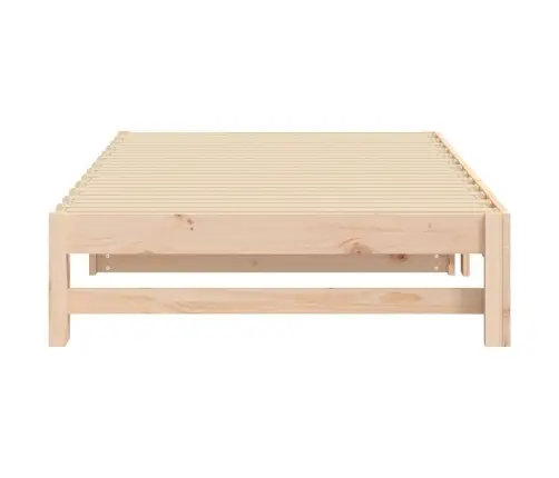 Ištraukiama Lova, 2X(100X200)cm Pušies Medienos Masyvas