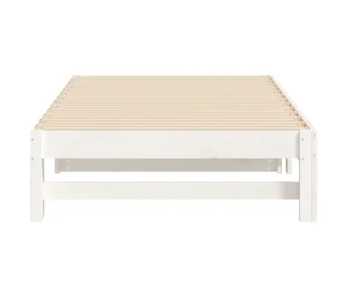 Ištraukiama Lova, Balta, 2X(90X190)cm Pušies Medienos Masyvas