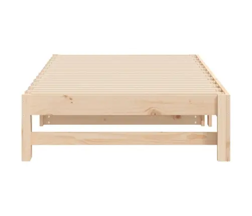 Ištraukiama Lova, 2X(75X190)cm Pušies Medienos Masyvas