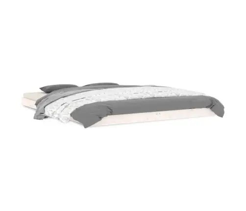 Gultas Rāmis, 150X200 Cm, King Size, Priedes Masīvkoks, Balts Vidaxl