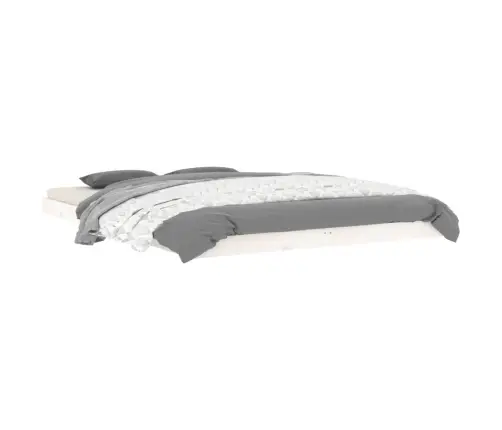 Gultas Rāmis, Balts, 140X200 Cm, Priedes Masīvkoks Vidaxl