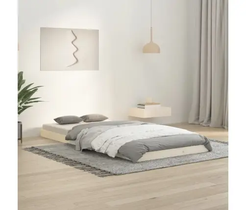 Gultas Rāmis, Balts, 90X200 Cm, Priedes Masīvkoks Vidaxl