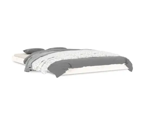 Gultas Rāmis, Balts, 120X190 Cm, Priedes Masīvkoks Vidaxl